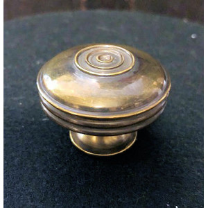 Edwardian Bloxwich Cupboard Knob - Aged  Brass - Large
